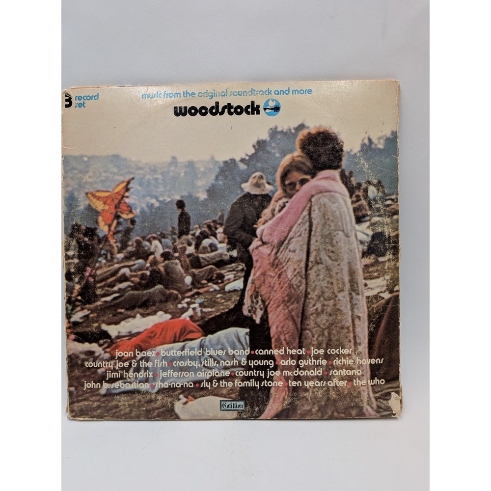 Woodstock Music Original Soundtrack 3 LP Vinyl Set Cotillion SD 3-500 1970
